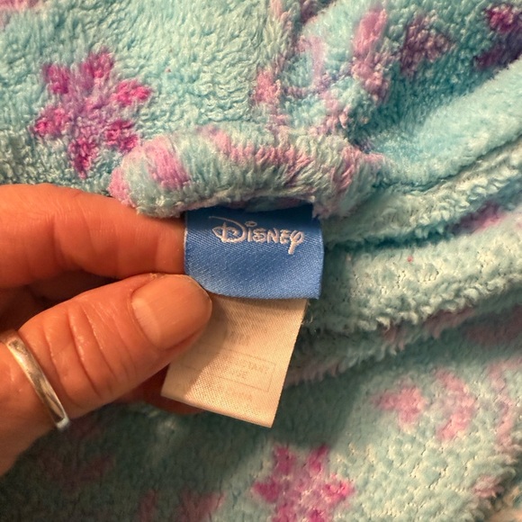 Disney Elsa Frozen blue robe with long sleeves in blue with pink purple Medium - Picture 9 of 11